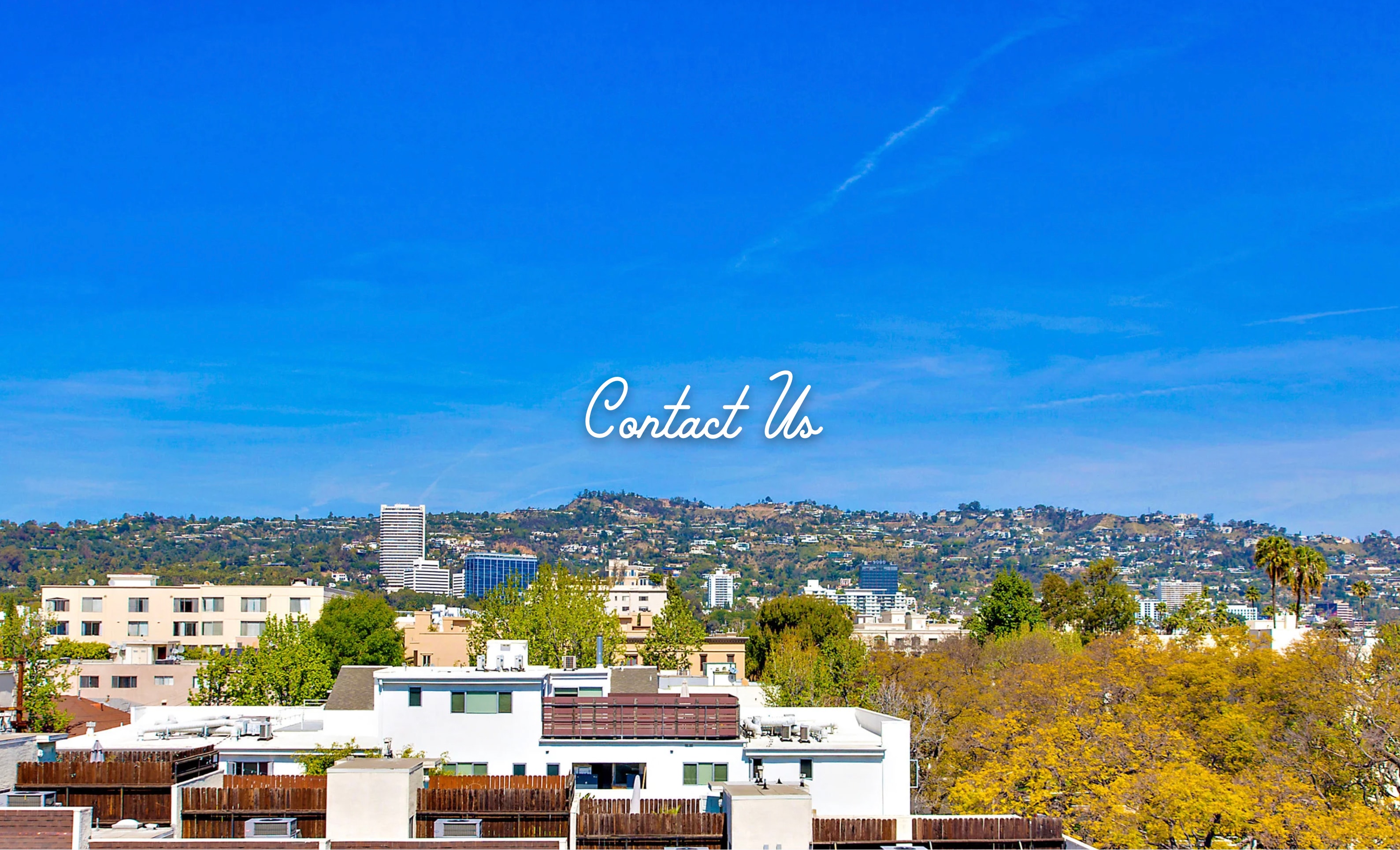 Beverly Hills cityscape view from The Oakhurst Moderne